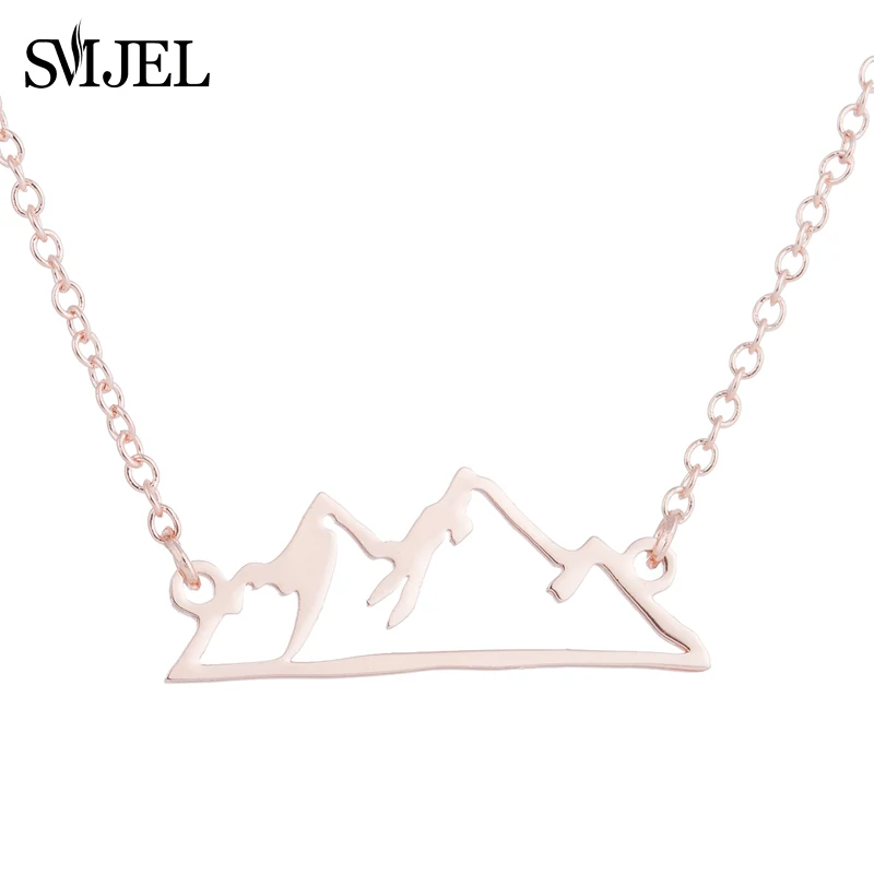 SMJEL минималистичное ожерелье Снежная гора, Походное, на открытом воздухе, горный диапазон, колорадские подвески, ожерелье, ювелирные изделия, подарки для альпинизма