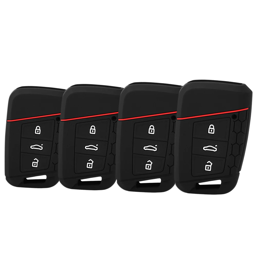 

Silicone key fob case holder For Skoda Superb A7 For VW Magotan Passat B8 Golf 7 Tiguan MK2 Smart Remote Protector Skin Cover