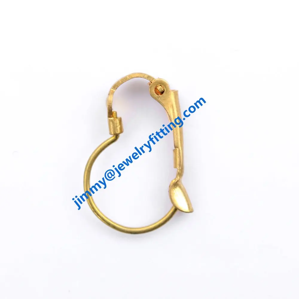 brass lever back earring clip lever back earrings clip earring fitting