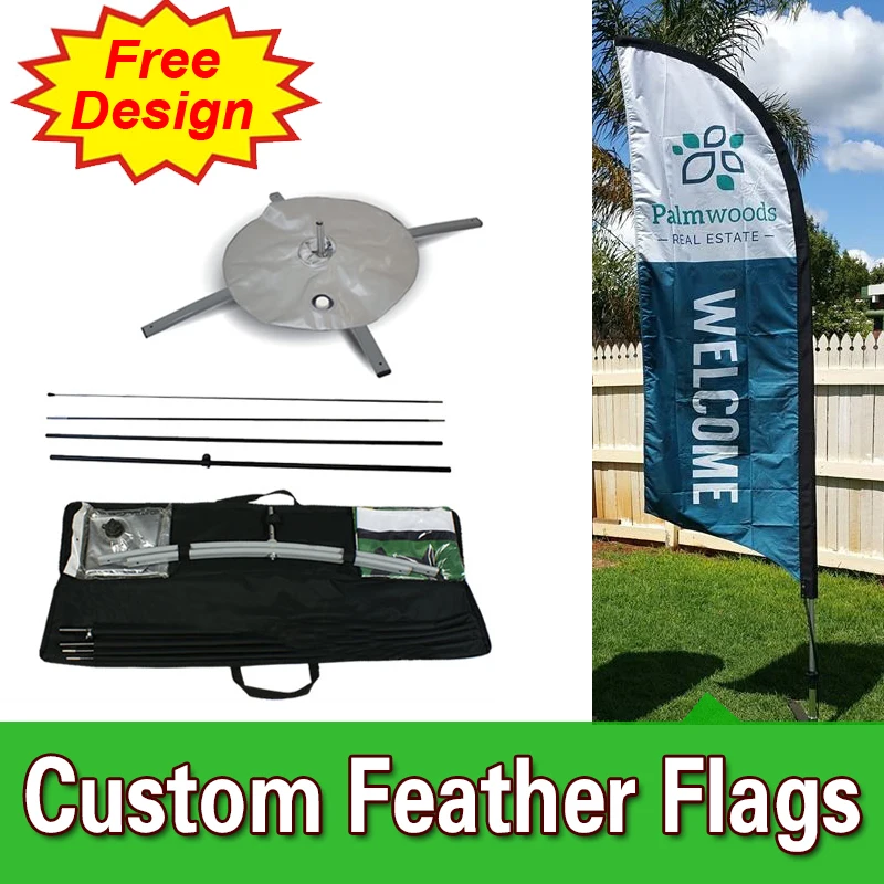 

Single sided Feather Flag Banners with Cross Base, Custom Printing Cheap Flags FREE Shipping FREE Design Fully Custom feather f