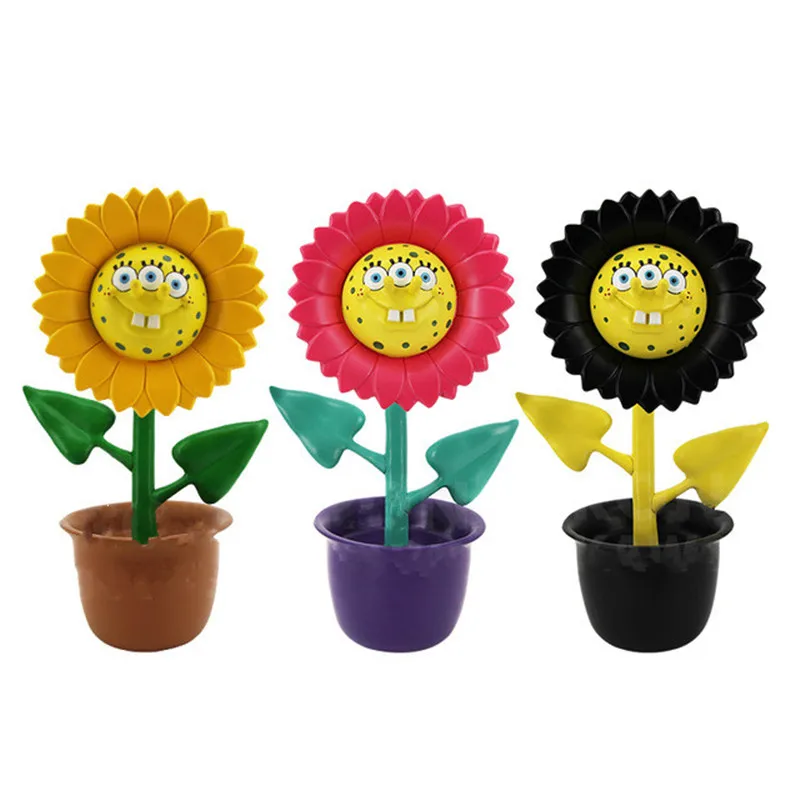 

38CM Street Art OriginalFake Cartoon Sun Flower Cosplay KAWS PVC Action Figure Collection Model Toy G1227