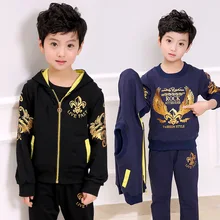 Г., новая одежда Комплекты одежды для маленьких мальчиков спортивный жилет для мальчиков+ толстовка+ штаны, комплект из 3 предметов детские спортивные костюмы с рисунком орла