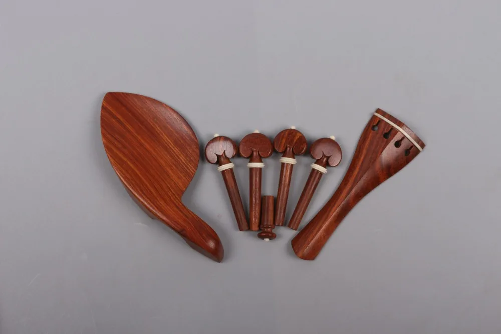 

Yinfente 4/4 violin peg violin tailpiece Violin chin rest rosewood Bone inlay Violin parts full size Hand made High quality