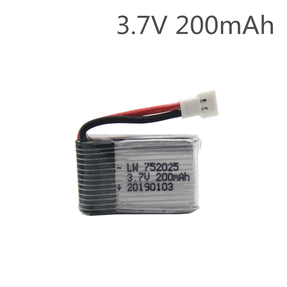 3,7 V 200mAh Дрон с перезаряжаемым аккумулятором литий-полимерный аккумулятор 752025P для SYMA X11 X4 X13 самолета