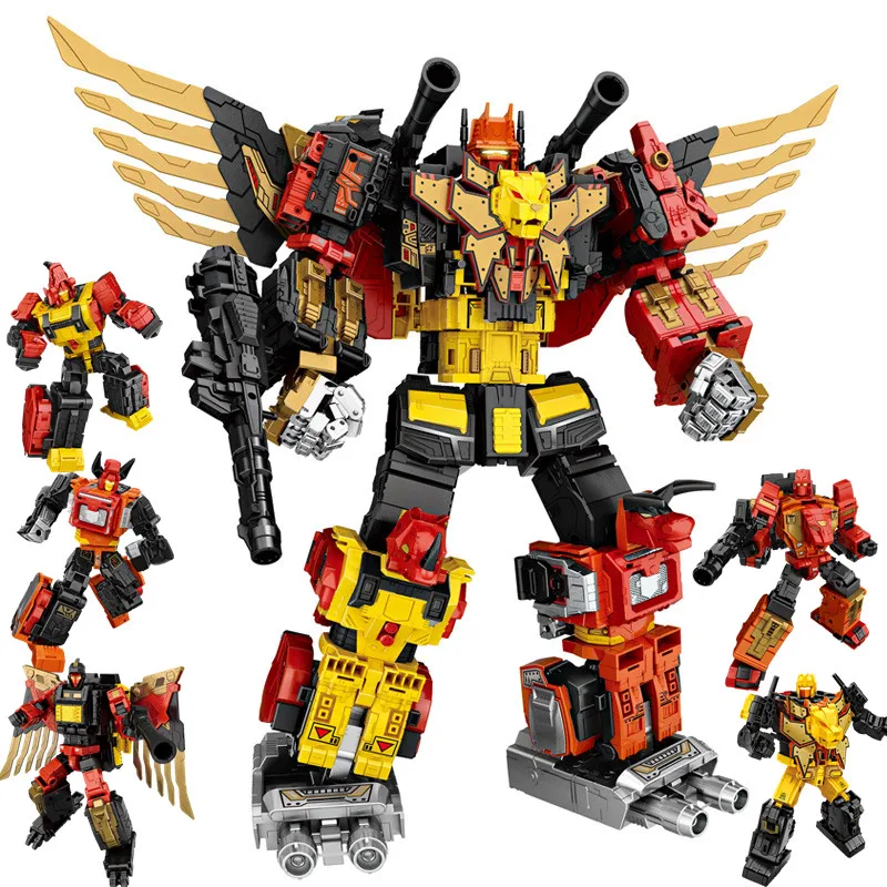 

WEIJIANG NBK Oversize 45CM Predaking Transformation Action figure Toy 6 IN 1 KO GT Devastator Engineering Truck Model Toys Kids