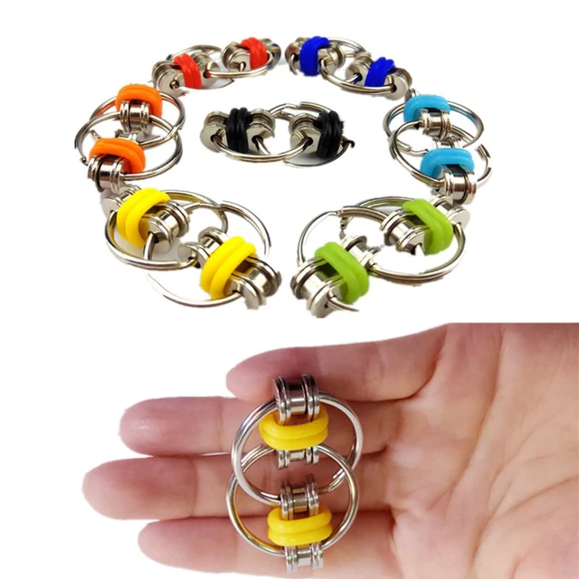 Hand Spinner Tri-Spinner Reduce Stress EDC Fidget Toy For Autism ADHD Key Ring Fidgetde Toy Fingertip Decompression Chain 2019 1