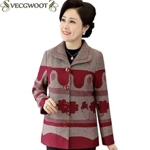 Женская верхняя одежда для женщин среднего возраста на весну и осень, новинка, модная женская куртка большого размера, женское однобортное пальто S323