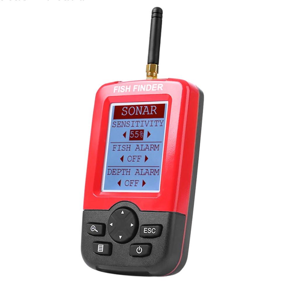 المحمولة صياد السمك ، Fishfinder مع سونار الاستشعار محول و شاشة الكريستال السائل ل الجليد الصيد ، كاياك ، قارب و شور الصيد