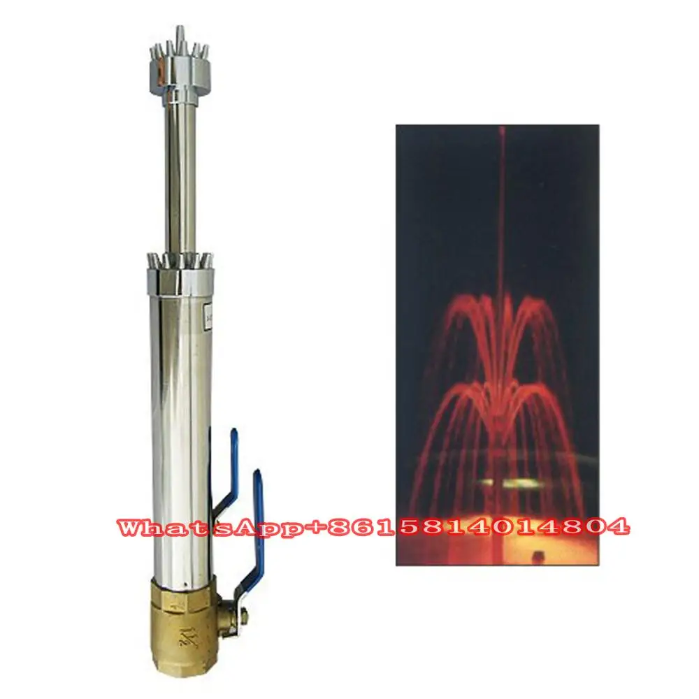 

NEW DN40 SS jade core stack tassel nozzle landscape nozzle，shower nozzle,Double stacked silver tassel center fountain nozzle