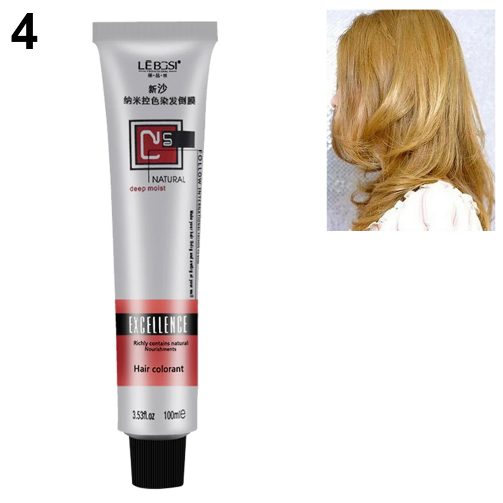 Unisex краска для волос Полуперманентная длинная салонная краска для волос Яркий крем 100 мл Краска для волос модный уход за волосами Стайлинг - Цвет: Linen