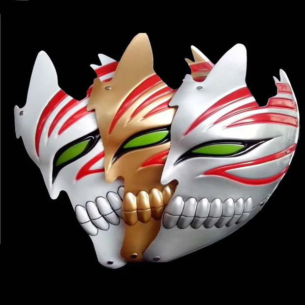 

New Half Face Azrael Ichigo Kurosaki Bleach Mask Dance Masquerade Party Cosplay Halloween