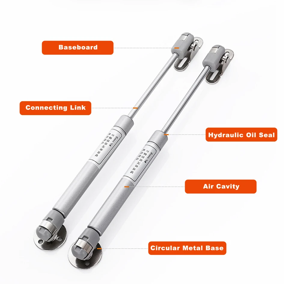 1 шт., Дверной доводчик из нержавеющей стали, мебельная дверца шкафа, мягкая петля, гидравлический газовый подъемник, опорная стойка, давление штанги 100N