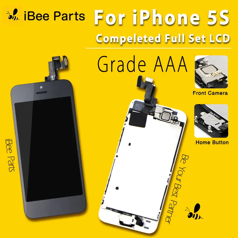 

10PCS Full LCD Screen For iPhone 5 5C 5S LCD Complete Display Touch Screen Digitizer Complete Assembly+Home Button+Camera