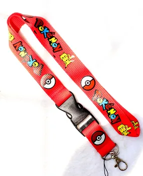 

Pikachu Neck Strap Lanyards ID badge card holder keychain Mobile Phone Strap Gift