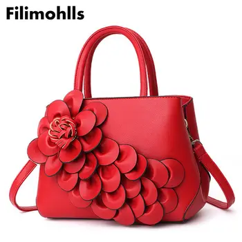 

women bag Fashion Casual women's handbags Luxury handbag Designer Shoulder bags new bags for women 2019 with flowers bolsa F-336
