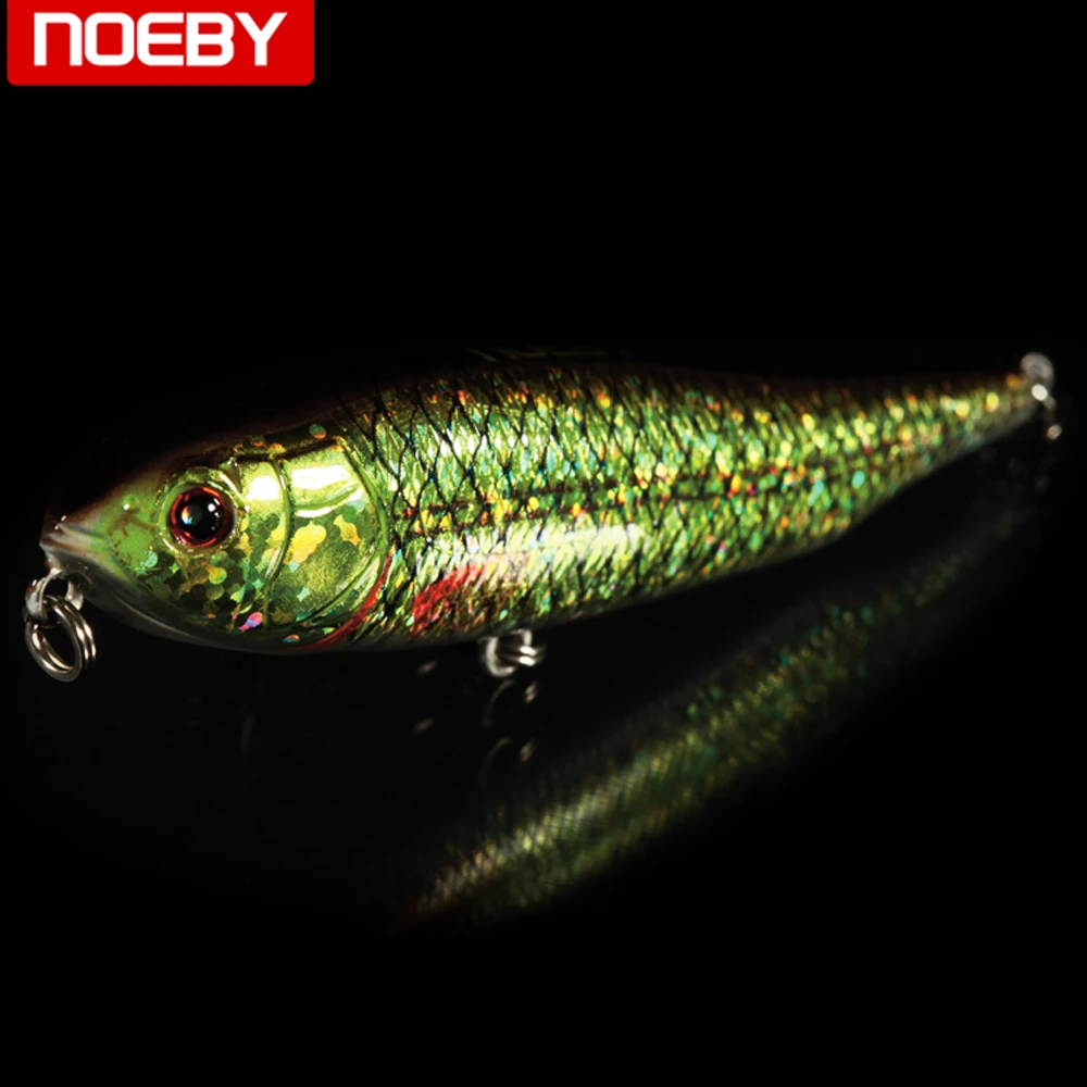 NOEBY Top Water Pencil Bait Bass Pike Walleye Fishing Wobblers Hard Baits Swimbaits Artificial
