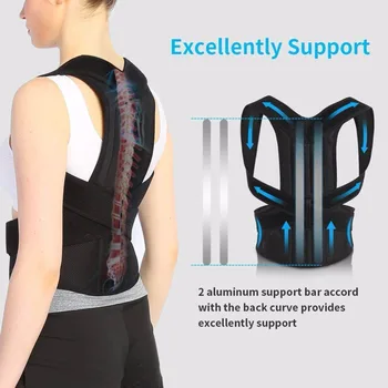 

New Posture Corrector Neoprene Back Corset Brace Straightener Shoulder Back Correction Belt Spine Support Belt for Men Women