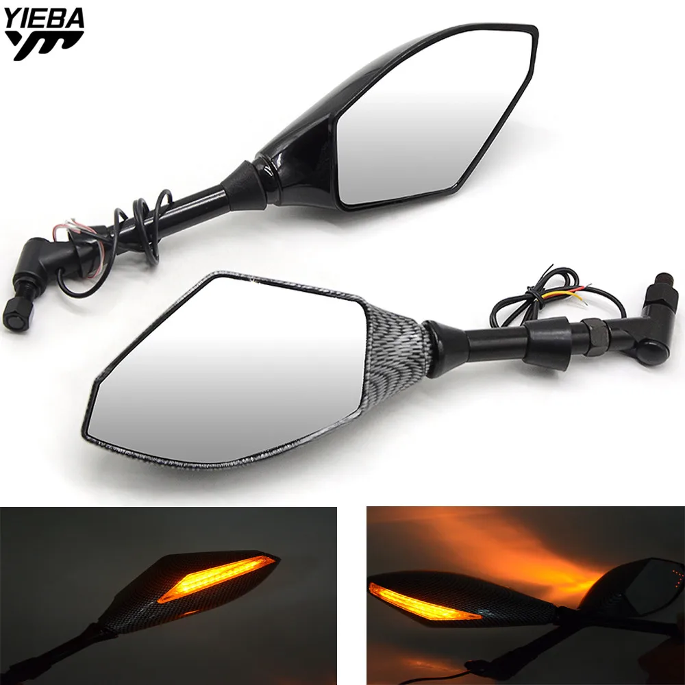 Motorcycle Rear View Mirrors Side Mirror with Turn Signals Light FOR BMW F650GS F650GS F700GS F800GS/AdventuRe F800GT F800R Z800