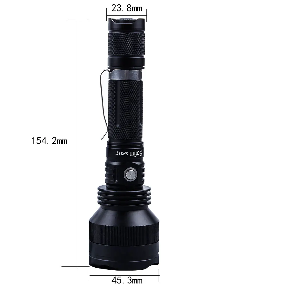 Sofirn SP31T Powerful LED Flashlight 18650 Cree XPL-HI 1000lm High Power Long Throwing Tactical Torch Light Lamp Bike Camp Hunt Sofirn SP31T Powerful LED Flashlight 18650 Cree XPL-HI 1000lm High Power Long Throwing Tactical Torch Light Lamp Bike Camp Hunt
