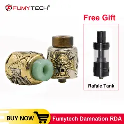 Оригинальный Fumytech Damnation RDA BF 24 мм ввиду капает распылитель для электронной сигареты резервуар с BF булавки сок заполнить подходит для