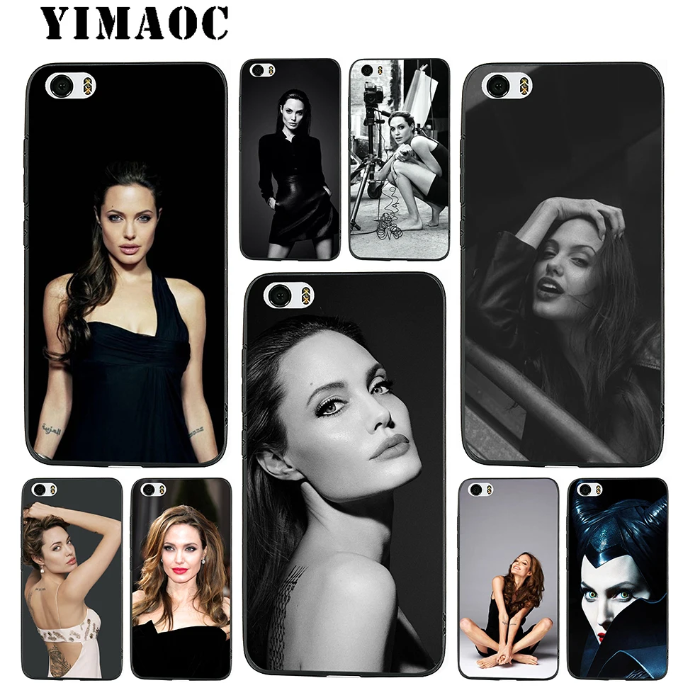 Роскошный мягкий силиконовый чехол YIMAOC Angelina Jolie для Xiaomi Redmi Note 9 Mi 8 Se 7 6 6A A1 A2 4X 4A 5A 5