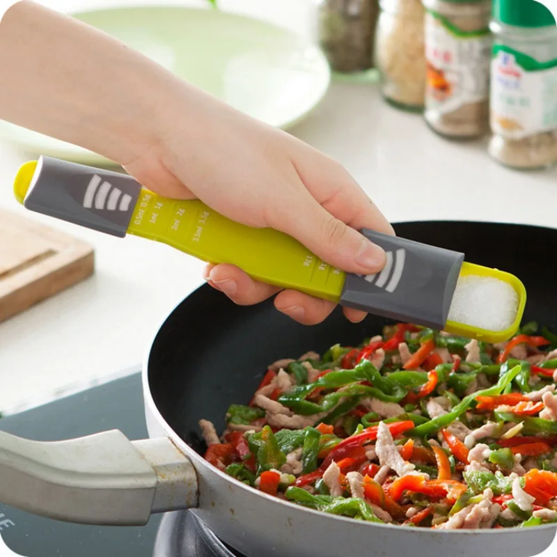 

New Measure Spoons Double End Nine Stalls Adjustable Scale Measuring Spoons Baking Tool Kitchen Accessories