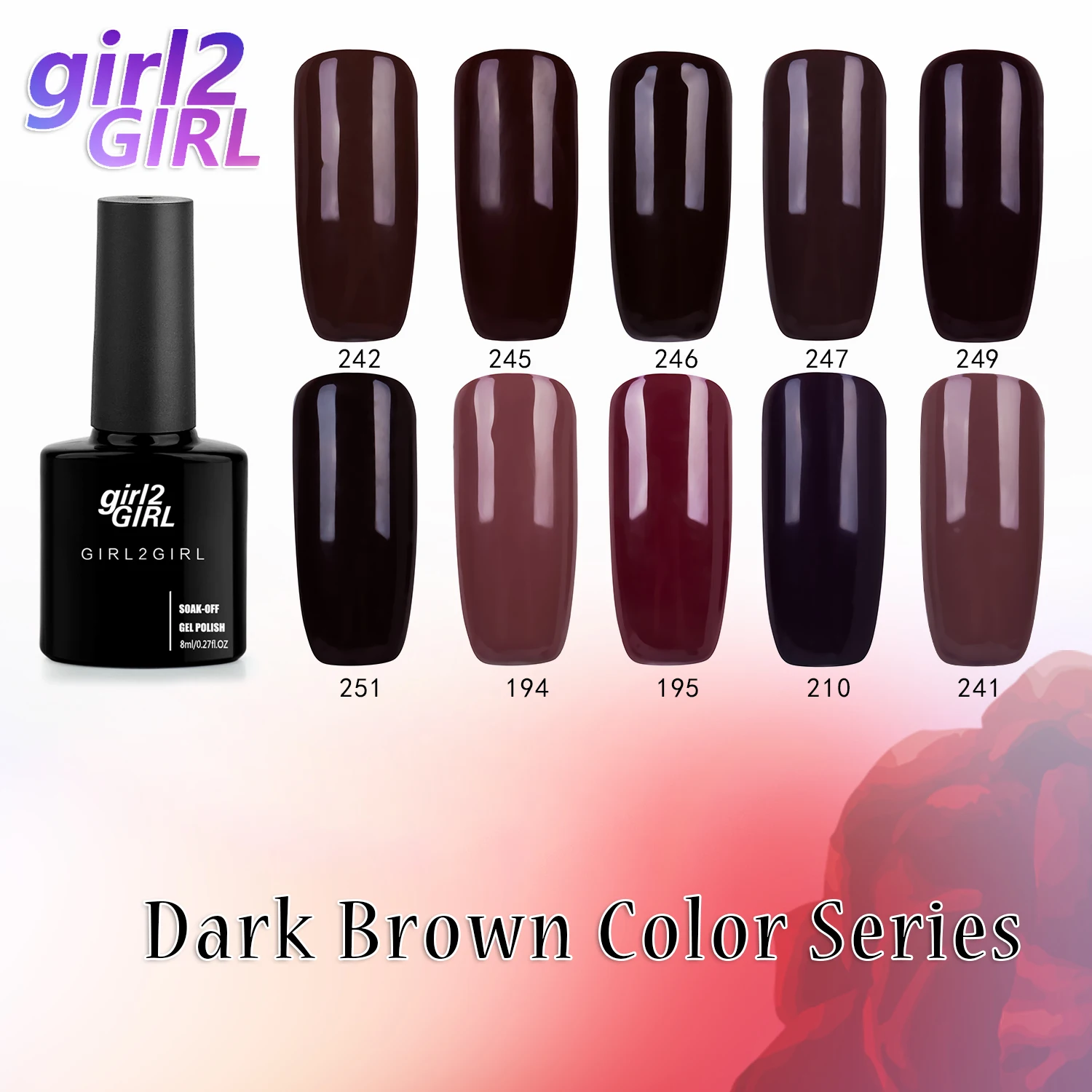 Girl2GIRL 8 ML Soak Off UV Гель для ногтей гель косметический лак Nail Art Маникюр Ногти Гель-лак для ногтей Лаки синий комплект