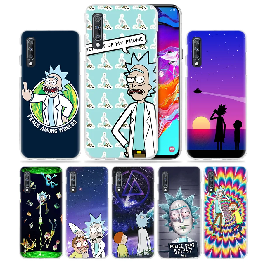 

Rick and Morty Cartoon Case for Samsung Galaxy A50 A70 A20e A40 A30 A20 A10 A8 A6 Plus A9 A7 2018 Hard Clear Phone Coque Cover