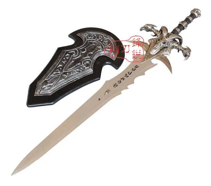 Hot Game Frostmourne Sword Keychain Lich King Arthas Weapon Pendant 120cm Cosplay Sword Weapon Drop shipping