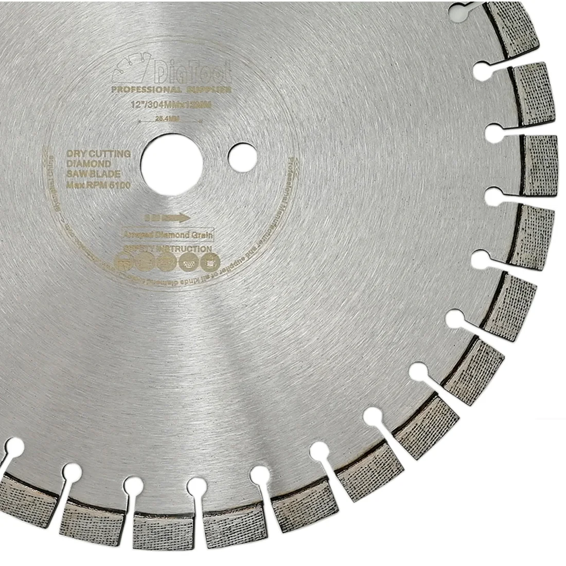 SHDIATOOL 2pcs Dia 12 inch/304mm Laser Welded Arrayed Diamond Blade Cutting Disc Saw Blades Reinforced Concrete Diamond Wheel