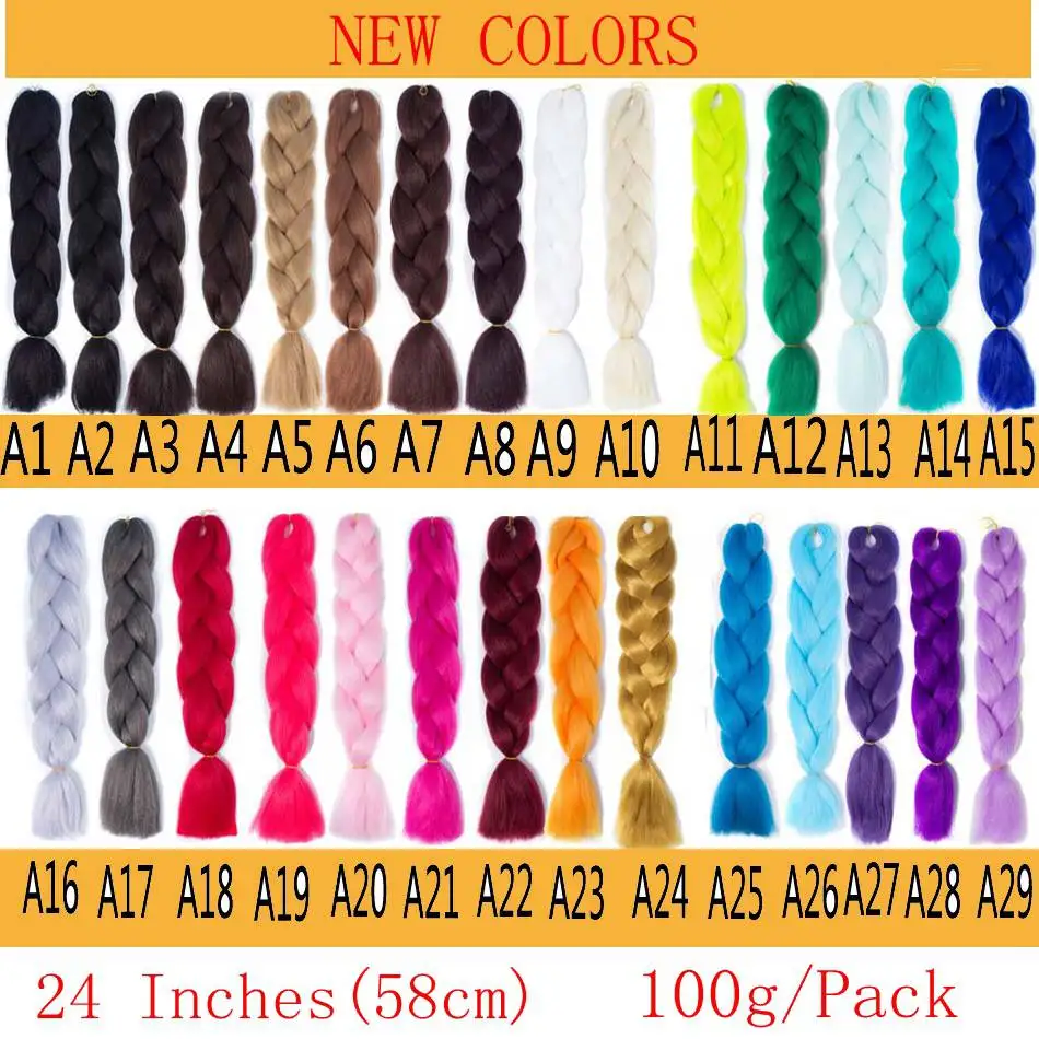 LISIHAIR Ombre Jumbo синтетические плетеные волосы 88 цветов вязанные волосы для наращивания огромные косички Прически