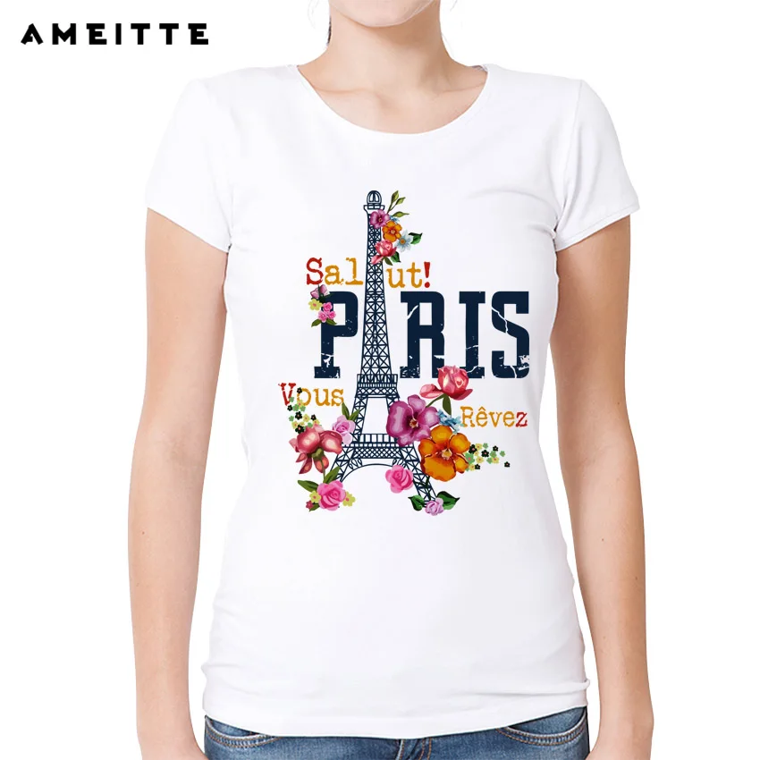 paris print t shirt