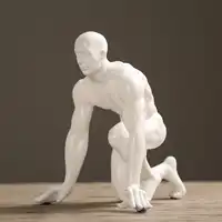Modern athlete resin statue men sculptures Abstract Carving Man Statue Home decoration accessories