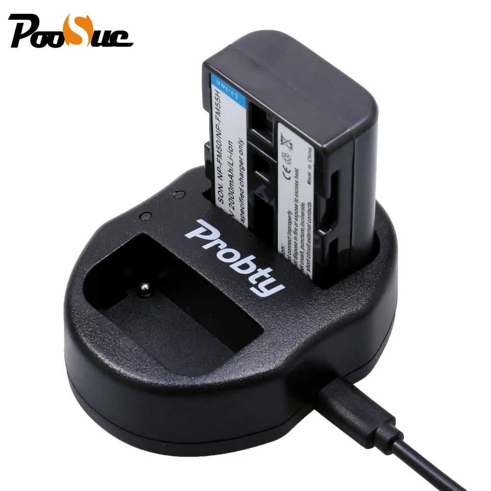 1pcs NP FM500h NP FM500h Battery 2200mAh bateria+USB Dual Charger for