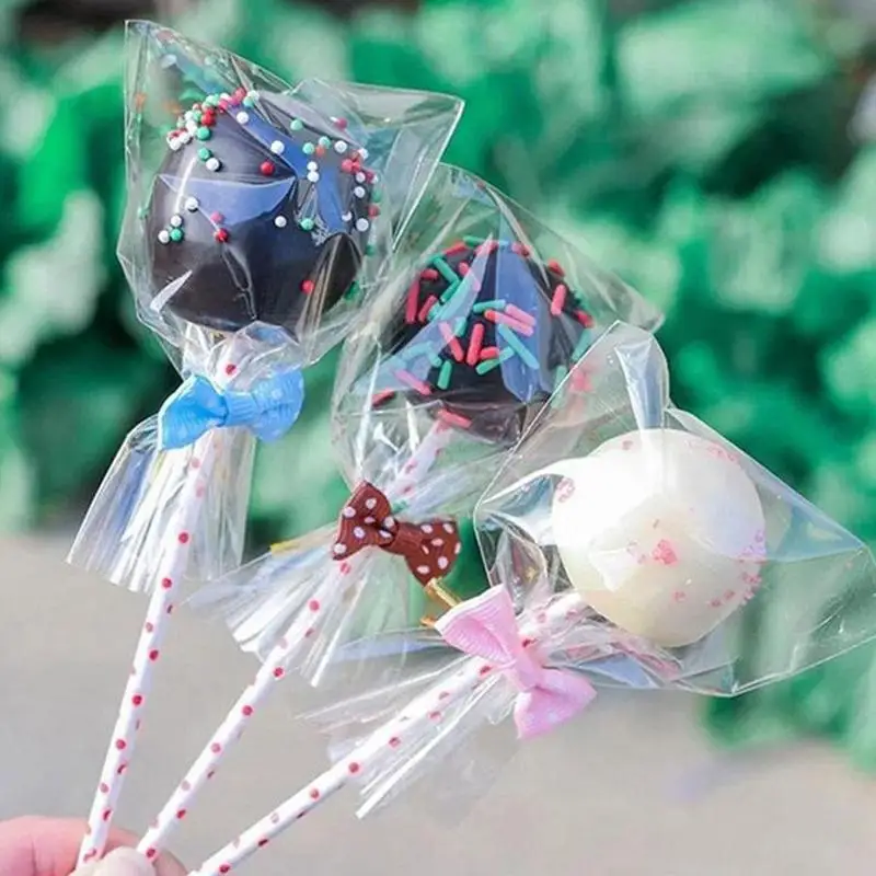 100 Self Adhesive Cellophane Favor Bags Cello Party Sweet Candy Biscuit Gift Bag