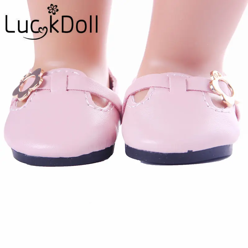 LUCKDOLL однотонная Милая модная обувь подходит для 18 дюймовых американских кукол 43