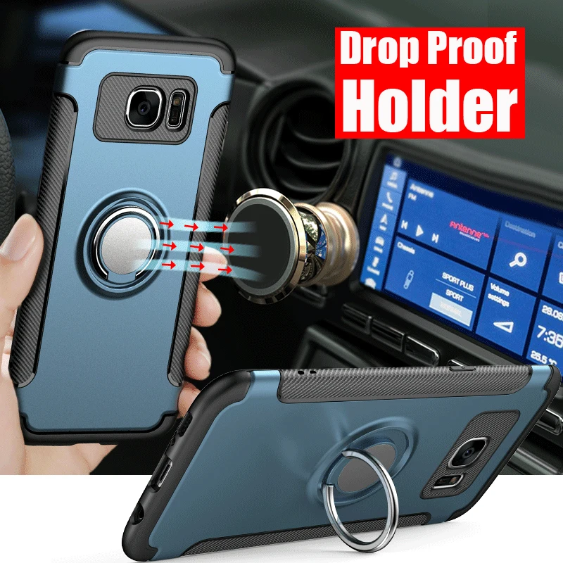 J4 J2 A6 J6 J8 2018 Armor Ring Car Holder Case Cover For Samsung galaxy S8 S9 plus S7 edge J3 J5 J7 Pro 2017 Prime 2 Note 8 9 | Мобильные