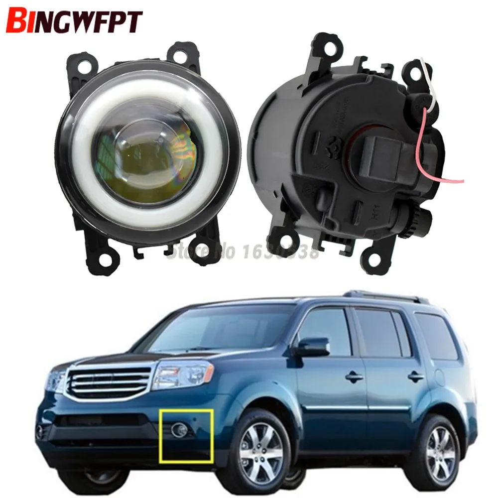 

2x NEW Angel Eyes Car styling front bumper LED fog Lights with len For Honda Pilot 3.5L V6 2012 2013 2014 2015