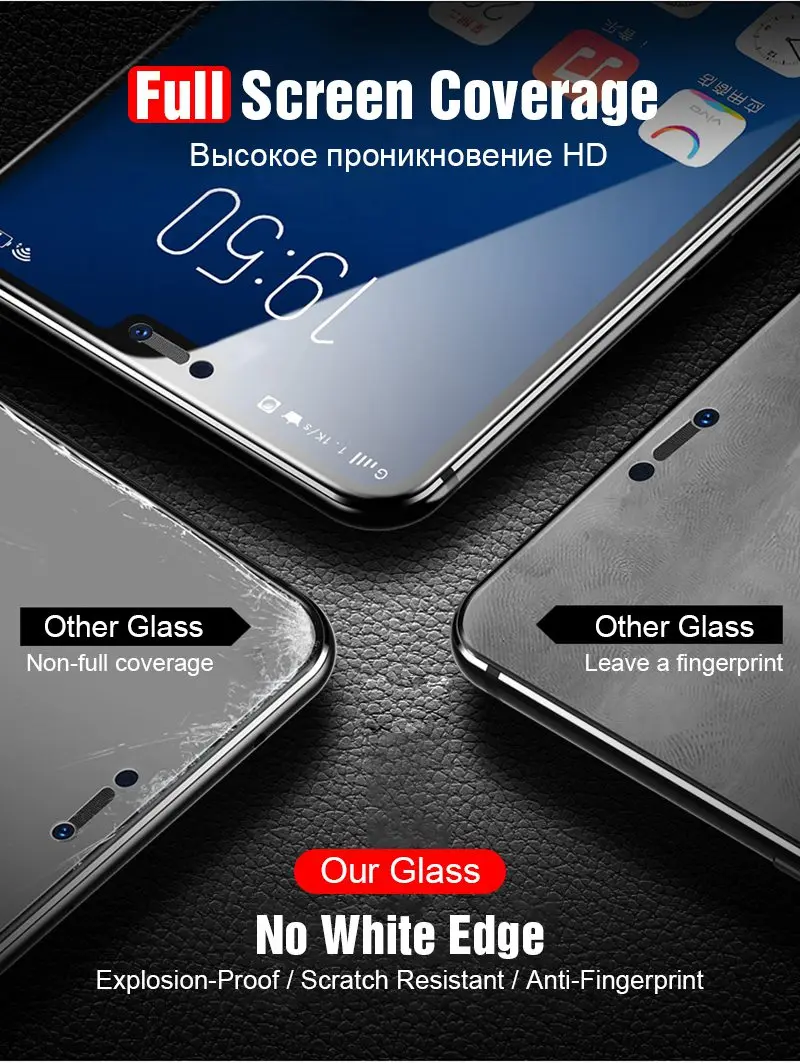 TOMKAS 6D Protective Glass For Xiaomi Redmi 6A Glass Screen Protector Mi A1 A2 6X Glass For Xiaomi Redmi 5 Plus Redmi Note 5 Pro