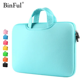 

BinFul Multicolor Soft Laptop Sleeve 11 13 15 15.6 inch Laptop Bag Case For Macbook Air 13 Pro Retina 15 Notebook Bags 12'' 14''