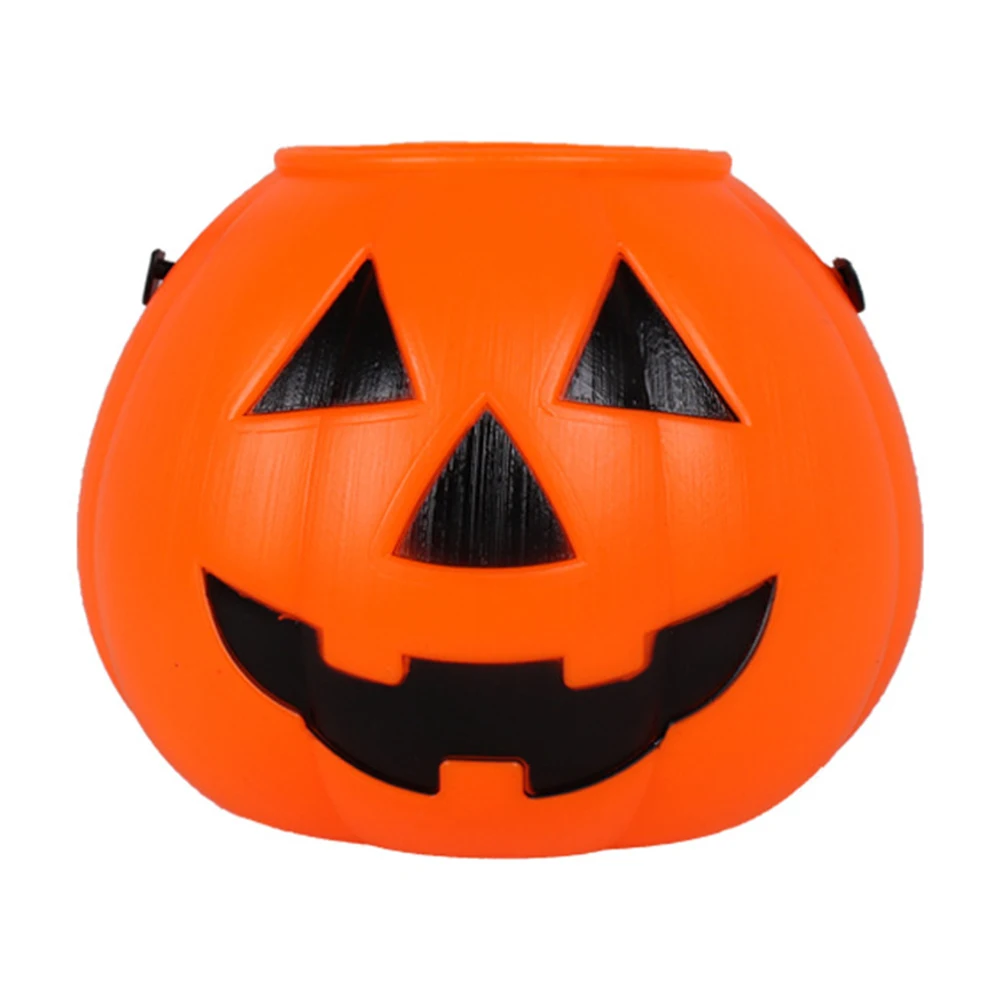 

1 Pc Pumpkin Bucket Horror Pumpkin Bucket Decoration Prop Hanging Bucket Pumpkin Lamp for Ghost Halloween Decor