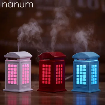 

300ml Aroma Essential Oil Diffuser Ultrasonic Telephone Booth Humidifier with LED Lights for Office Home Air Freshener
