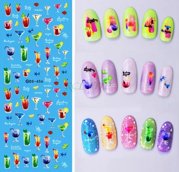 

Nail sticker art decoration sliders adhesive design fruit juice water Transfer decals manicure lacquer accessoires
