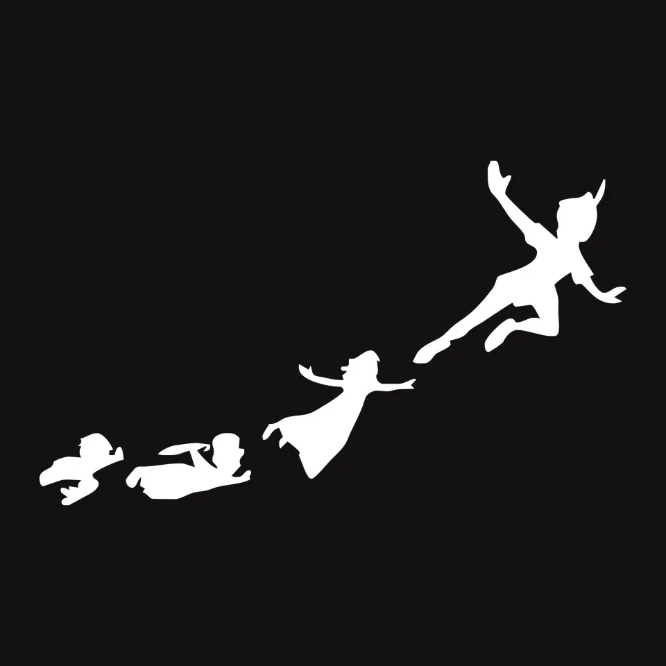 Cunymagos Peter Pan & Gang Flying Fashion Car-Styling Stickers Decals Car Styling Car Body Window Decal Vinyl Sticker 17 (4)