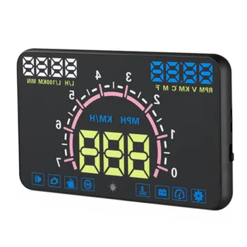 

5.8" Car HUD Head Up Display Speedometer Car HUD OBD GPS Speedometer Projector Display For cars with OBD2 and EUOBD port