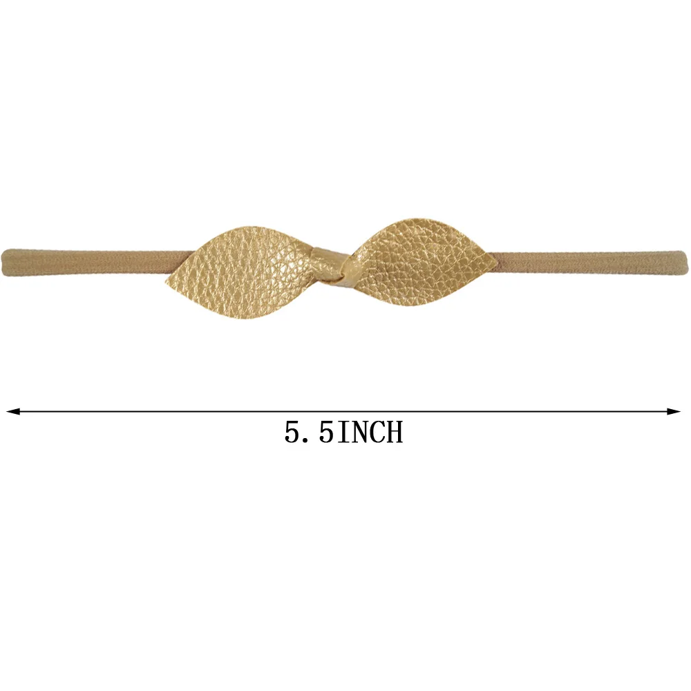 10Pc/Set Newly Design Leather Leaves Baby Headband With Nylon HairBand For Kids Knotted Baby Clothing Headwear Hair Accessories