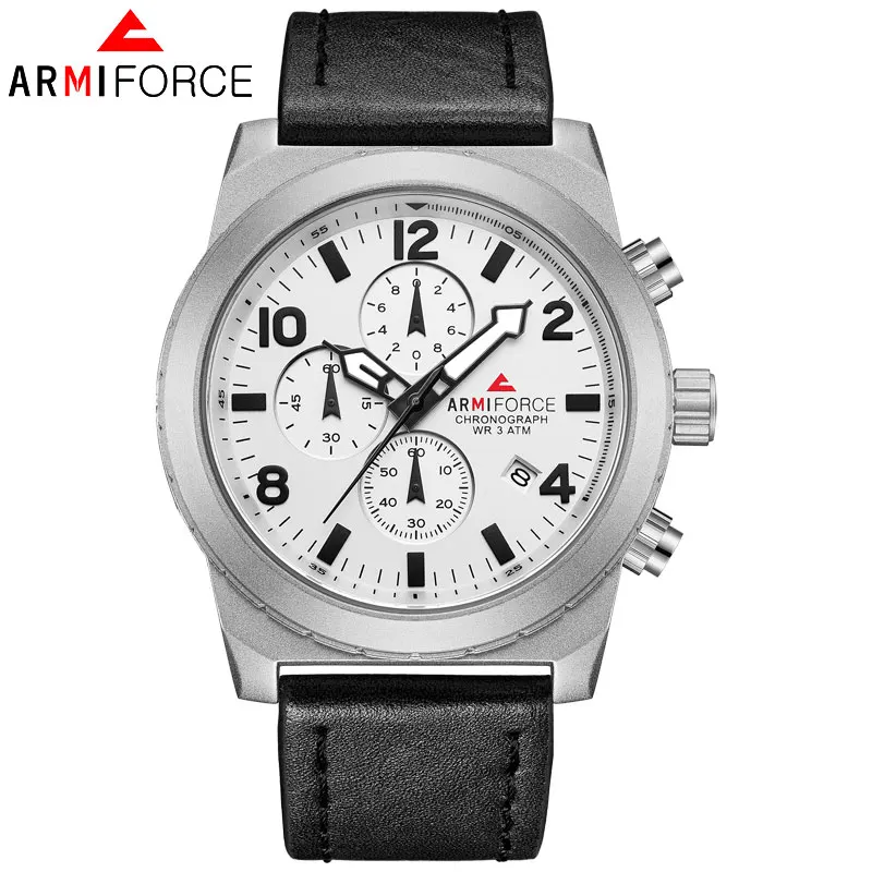 

ARMIFORCE Men Watch Top Luxury Brand Chronograph Calendar Sport Male Wristwatch Military Blue Man Clock Relogio Masculino