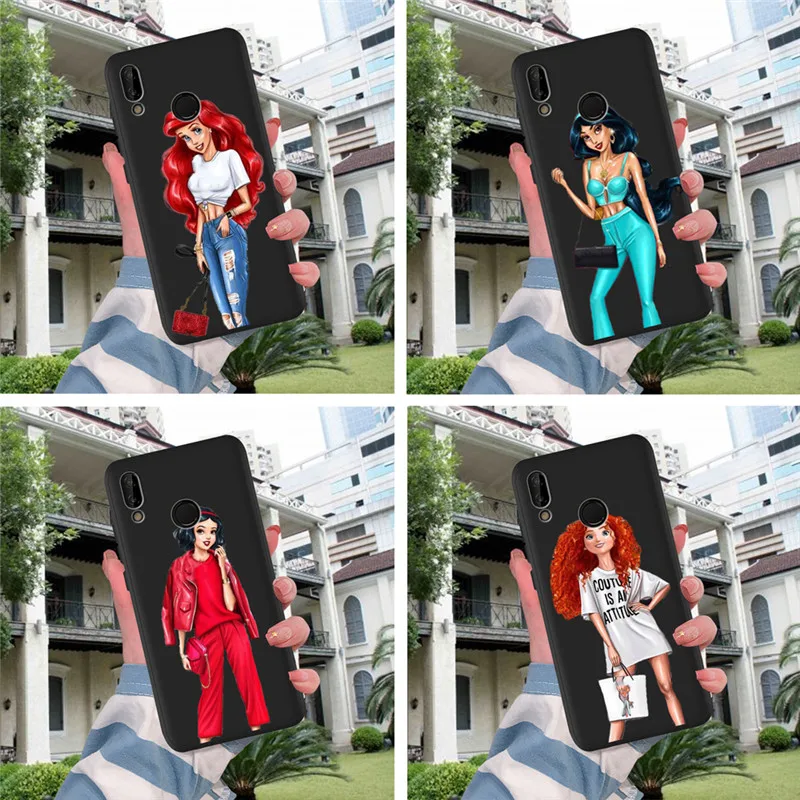 

Girl Princess For Huawei P8 P10 P20 P30 Mate 10 20 Honor 8 8X 8C 9 V20 20i 10 Lite Plus Pro Case Cover Coque Etui Funda bumper