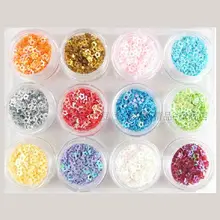 4 мм Очаровательный 12 Цветов акрил Блеск полые Дизайн ногтей советы Дизайн инструмент Красота ногтей Интимные аксессуары украшения