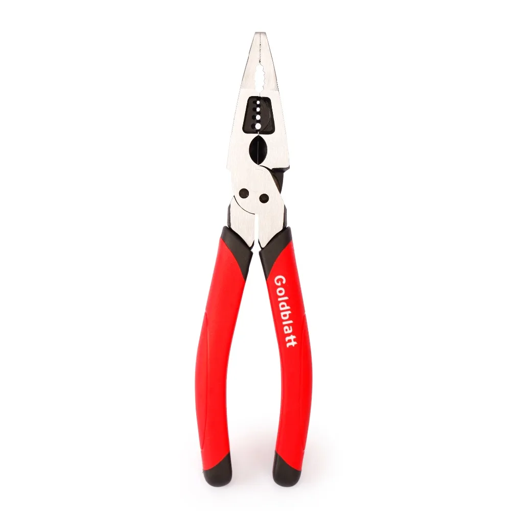 Goldblatt 8 inch Long Nose Pliers Multi Functional Plier Cable Wire Cutter Plier Goldblatt 8 inch Long Nose Pliers Multi Functional Plier Cable Wire Cutter Plier